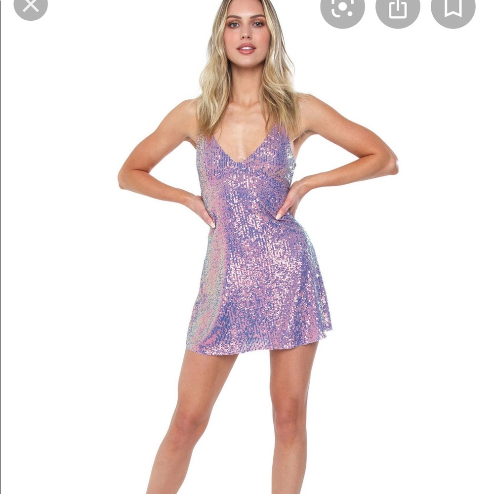 Free People gold rush mini dress NWT